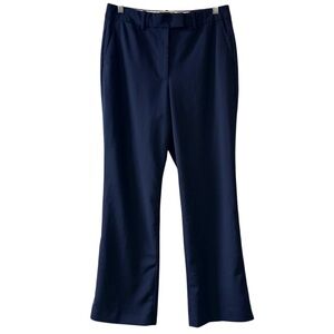 J. CREW Bi-Stretch Navy Wool Straight Leg Trousers Dress Pants Women’s Size 8